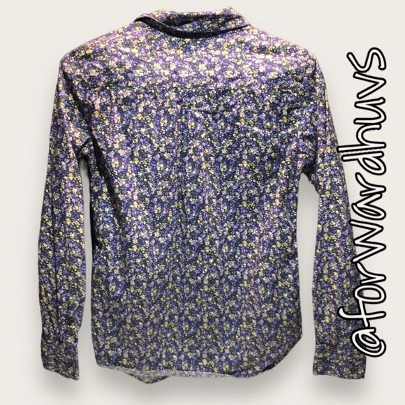 Banana Republic Floral Harmony - X-Small Classic Fit Button Down Top - Picture 4 of 8